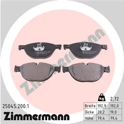 Тормозные колодки ZIMMERMANN 25045.200.1