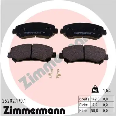 Тормозные колодки дисковые ZIMMERMANN 25202.170.1
