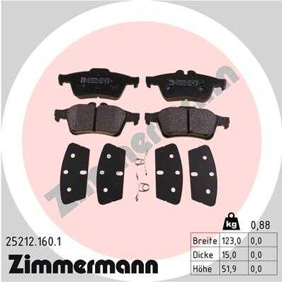 25212.160.1 ZIMMERMANN Тормозные колодки