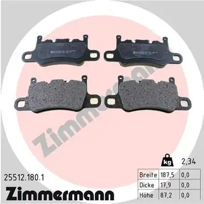Тормозные колодки дисковые ZIMMERMANN 25512.180.1