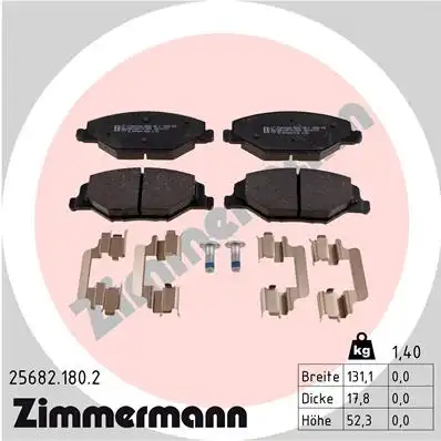 25682.180.2 ZIMMERMANN Тормозные колодки