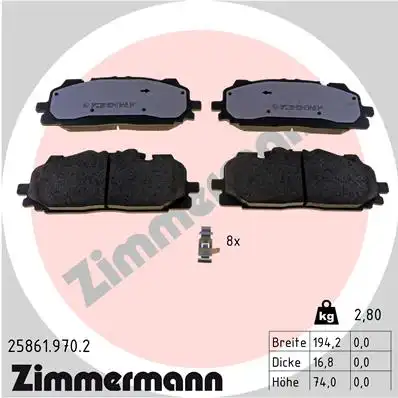 Тормозные колодки дисковые ZIMMERMANN 25861.970.2