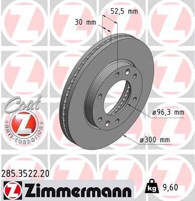 тормозные диски ZIMMERMANN 285352220