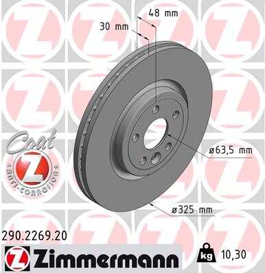 тормозные диски ZIMMERMANN 290226920