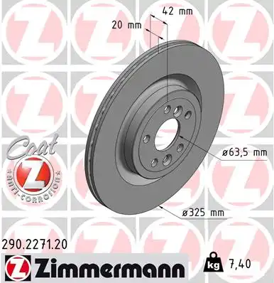 Тормозные диски ZIMMERMANN 290.2271.20