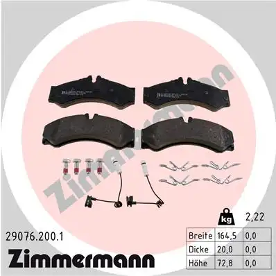 29076.200.1 ZIMMERMANN Тормозные колодки