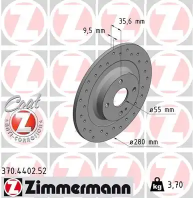 Тормозные диски ZIMMERMANN 370.4402.52