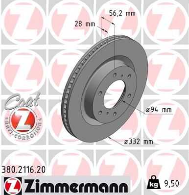 380.2116.20 ZIMMERMANN Тормозные диски