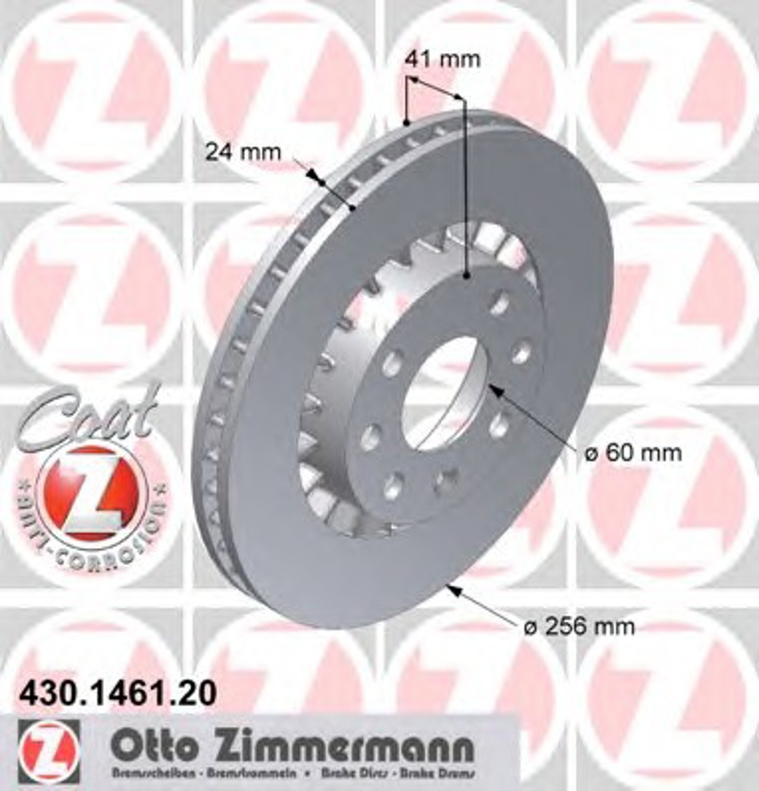 430.1461.20 ZIMMERMANN Диск тормозной