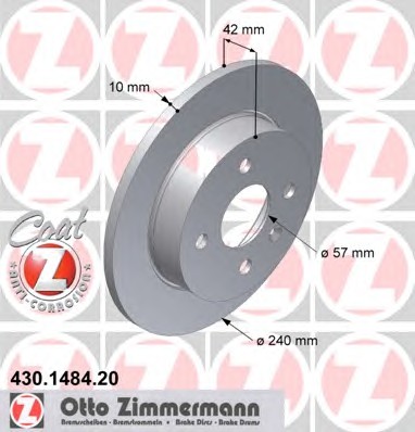 430.1484.20 ZIMMERMANN Тормозные диски