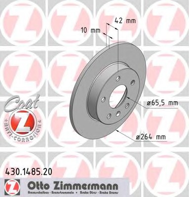 430.1485.20 ZIMMERMANN Тормозные диски