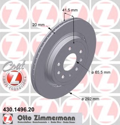 430.1496.20 ZIMMERMANN Тормозные диски