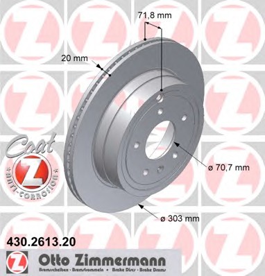 430.2613.20 ZIMMERMANN Тормозные диски