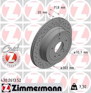 Тормозные диски ZIMMERMANN 430.2613.52