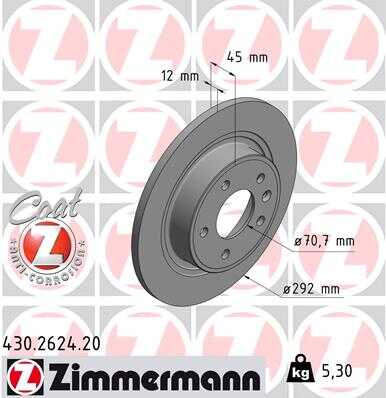 Тормозные диски ZIMMERMANN 430.2624.20