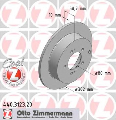 440.3123.20 ZIMMERMANN Тормозные диски