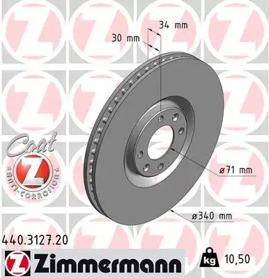 Тормозные диски ZIMMERMANN 440.3127.20
