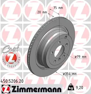 тормозные диски ZIMMERMANN 450.5206.20