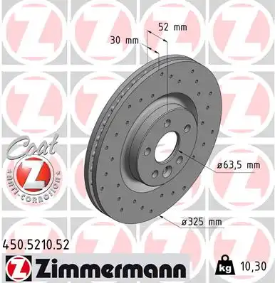 тормозные диски ZIMMERMANN 450.5210.52