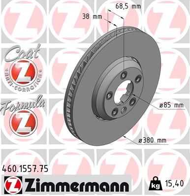 Диск тормозной ZIMMERMANN 460155775