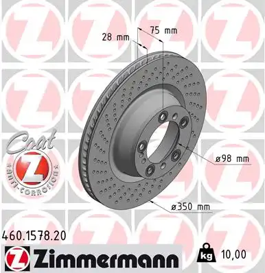 тормозные диски ZIMMERMANN 460.1578.20