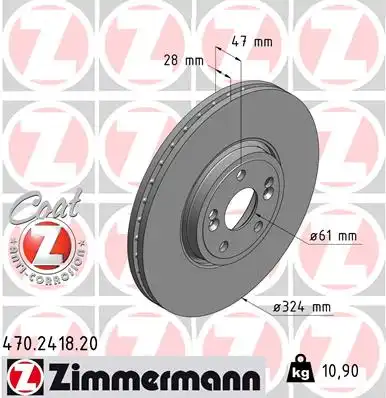 Тормозные диски ZIMMERMANN 470.2418.20