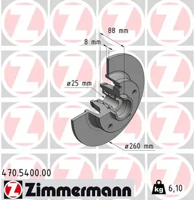 470.5400.00 ZIMMERMANN тормозные диски