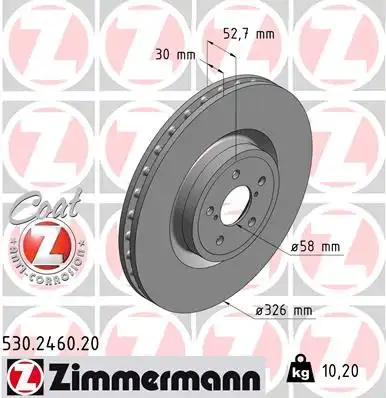 Тормозные диски ZIMMERMANN 530.2460.20