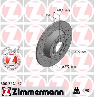 600.3241.52 ZIMMERMANN тормозные диски