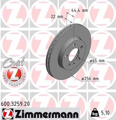 Тормозные диски ZIMMERMANN 600.3259.20