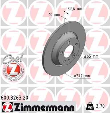 Тормозные диски ZIMMERMANN 600.3263.20