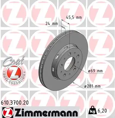 Тормозной диск coat z