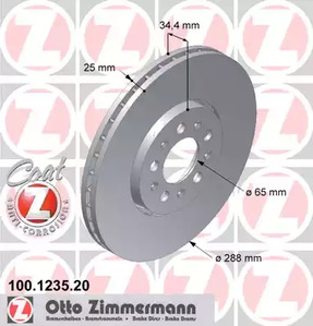 100.1235.20 ZIMMERMANN Тормозные диски