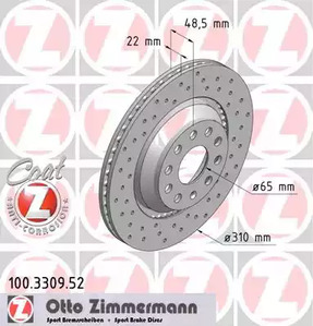 Тормозные диски ZIMMERMANN 100.3309.52