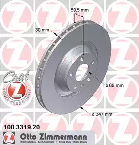 Тормозные диски ZIMMERMANN 100.3319.20