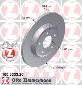 100.3333.20 ZIMMERMANN Тормозные диски