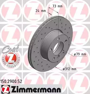 Тормозные диски ZIMMERMANN 150.2900.52