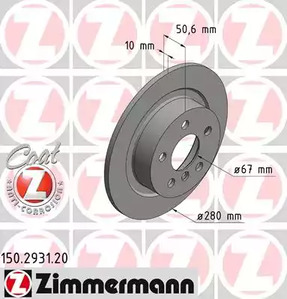 Тормозные диски ZIMMERMANN 150.2931.20