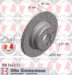 Тормозные диски ZIMMERMANN 150.3443.52