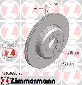 Тормозные диски ZIMMERMANN 150.3480.20