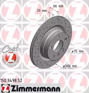 150.3498.52 ZIMMERMANN тормозные диски