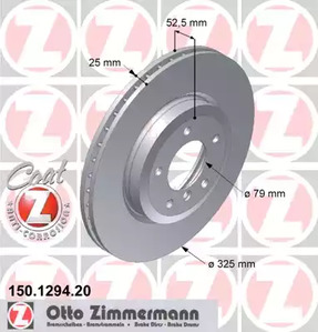 150.1294.20 ZIMMERMANN тормозные диски