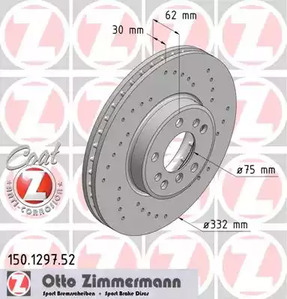 Тормозные диски ZIMMERMANN 150.1297.52