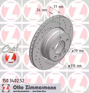 150.3402.52 ZIMMERMANN Тормозные диски