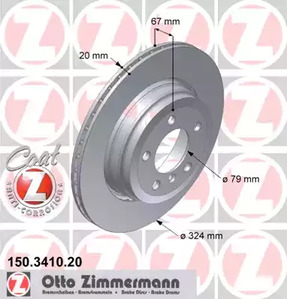 Тормозные диски ZIMMERMANN 150.3410.20