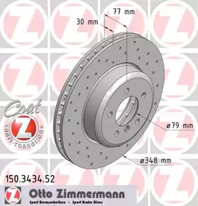 150.3434.52 ZIMMERMANN Тормозные диски