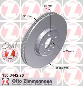 Тормозные диски ZIMMERMANN 150.3442.20