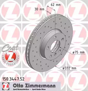 Тормозные диски ZIMMERMANN 150.3447.52