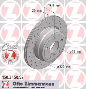 150.3450.52 ZIMMERMANN Тормозные диски