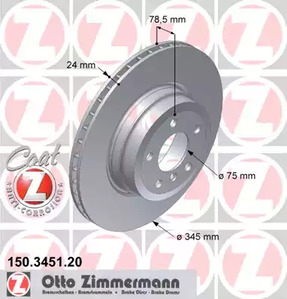 150.3451.20 ZIMMERMANN Тормозные диски